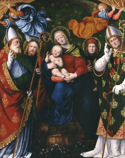 Madonna, Dzieciątko i święci, 1516 (panel) autorstwa Gaudenzio Ferrari