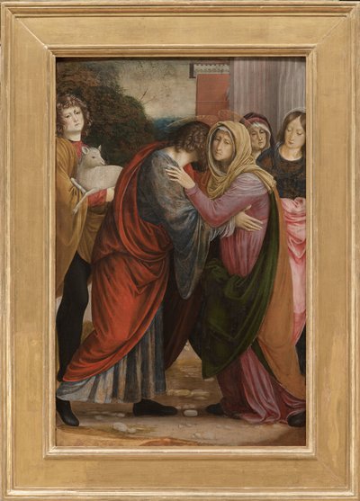 Spotkanie przy Złotej Bramie, 1508-09 autorstwa Gaudenzio Ferrari