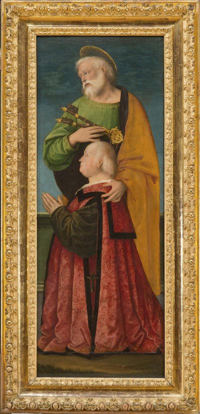 Św. Piotr i darczyńca, ok.1517-18 autorstwa Gaudenzio Ferrari
