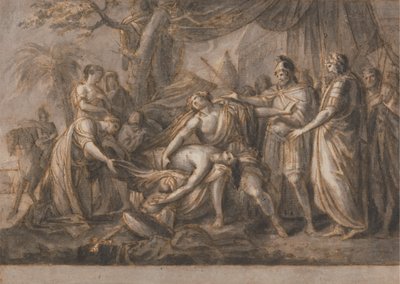 Achilles opłakujący śmierć Patroklosa autorstwa Gavin Hamilton