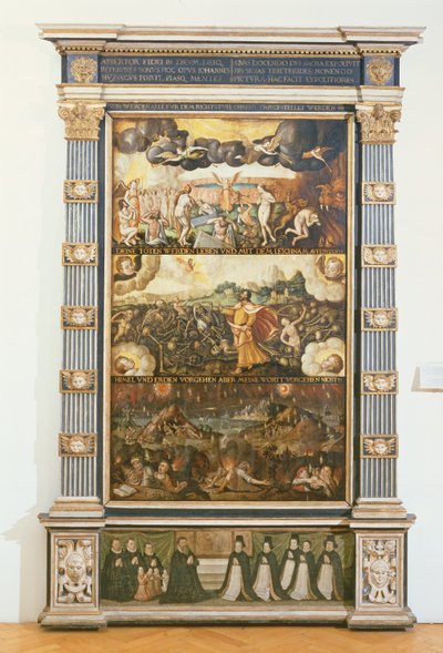 Otwarcie szóstej pieczęci, Wizja Ezechiela i Sąd Ostateczny, 1584 autorstwa Gdansk School