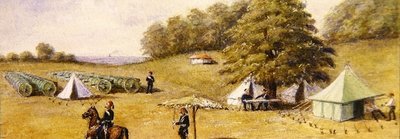 Obozowisko (akwarela na papierze) autorstwa General E.W. Wray