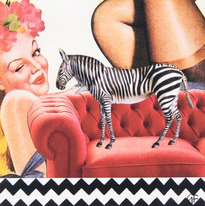 ZigZagZebra (kolaż) autorstwa Genevieve French