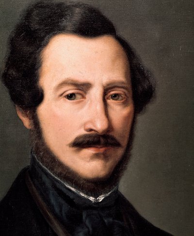 Portret włoskiego kompozytora Gaetano Donizettiego (1797-1848) Obraz Gennario Ruo (XIX w.) Konserwatorium Muzyczne w Neapolu San Pietro a Majella autorstwa Gennaro Ruo