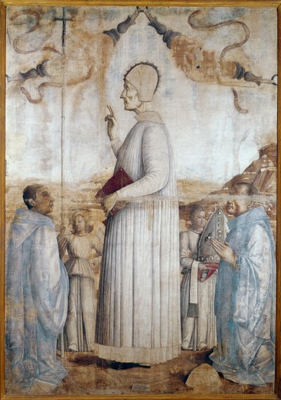 Lawrence Giustiniani lub Lorenzo Giustiniani (tempera na drewnie). autorstwa Gentile Bellini