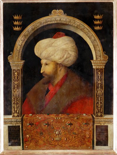 Sułtan Mehmet II Fahti, Zdobywca, sułtan podboju Konstantynopola... (olej na płótnie) autorstwa Gentile Bellini