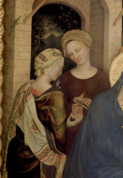 Adoracja Trzech Króli. Detal (malarstwo autorstwa Gentile da Fabriano