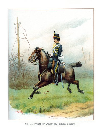 10. Książę Walii Własny Królewski Huzar, c1890. autorstwa Geoffrey Douglas Giles