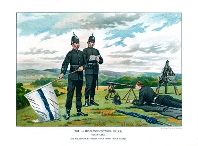 Pierwsze karabiny Middlesex Victoria, ok. 1890 r. autorstwa Geoffrey Douglas Giles
