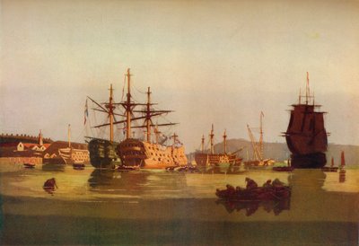 „HMS Revenge i francuska nagroda Hulk”, c1850. 1930 autorstwa Geoffrey Sneyd Garnier