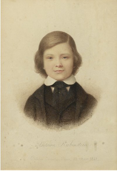 Anton Rubinstein 1829-1894, w wieku 12 lat, 1841 autorstwa Geoffroy Alphonse Chocarne