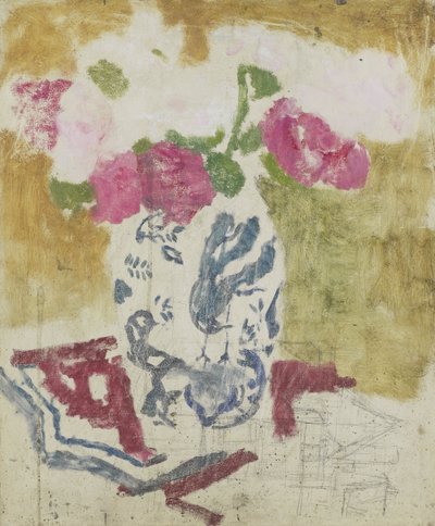 Wazon z różowymi kwiatami autorstwa Georg-Hendrik Breitner