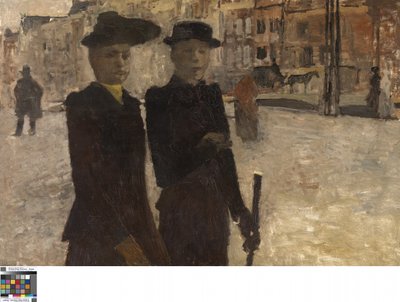 Kobiety na Rokin (olej na płótnie) autorstwa Georg Hendrik Breitner