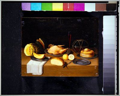 Kuchenna martwa natura (miedź) autorstwa Georg (attr. to) Flegel