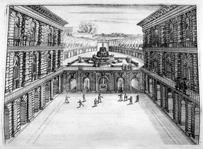 Projekt zamku i ogrodu, 1664 autorstwa Georg Andreas Bockler