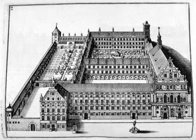 Projekt zamku, 1664 autorstwa Georg Andreas Bockler