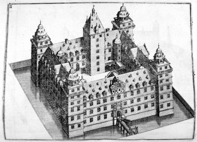 Projekt zamku, 1664 autorstwa Georg Andreas Bockler