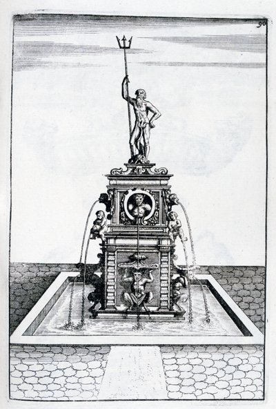 Projekt fontanny, 1664 autorstwa Georg Andreas Bockler