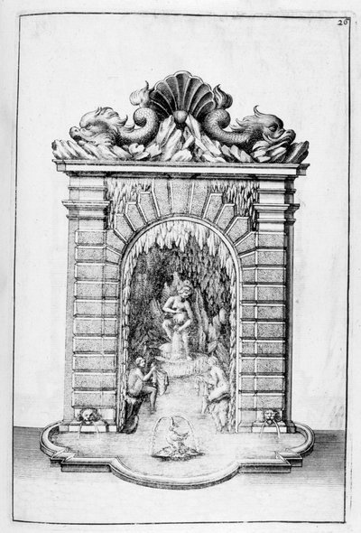Projekt fontanny, 1664 autorstwa Georg Andreas Bockler