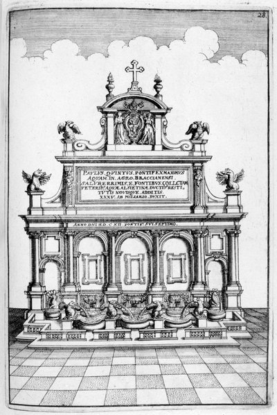 Projekt fontanny, 1664 autorstwa Georg Andreas Bockler