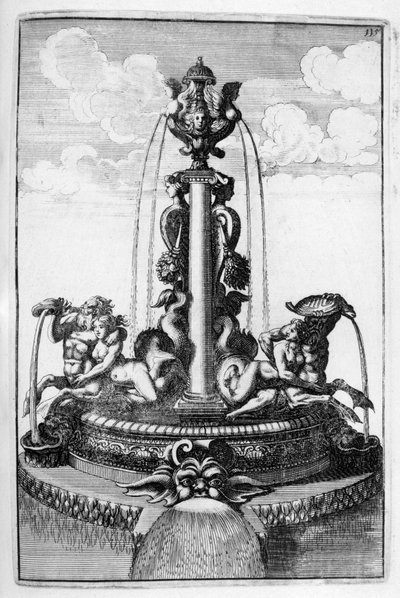 Projekt fontanny, 1664 autorstwa Georg Andreas Bockler