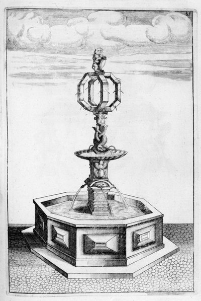Projekt fontanny, 1664 autorstwa Georg Andreas Bockler