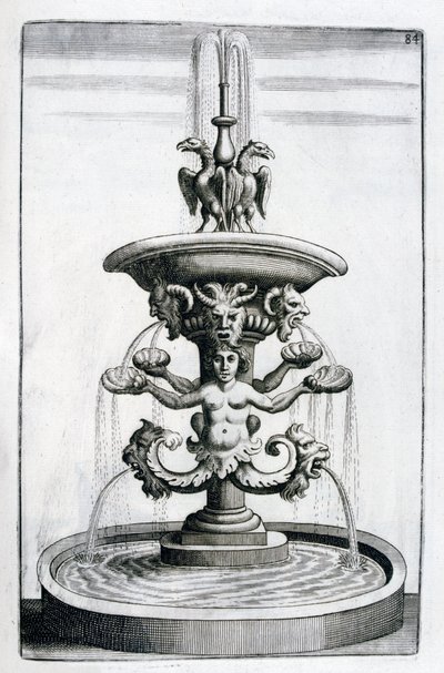 Projekt fontanny, 1664 autorstwa Georg Andreas Bockler