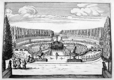 Ozdobna fontanna i projekt ogrodu, 1664 autorstwa Georg Andreas Bockler
