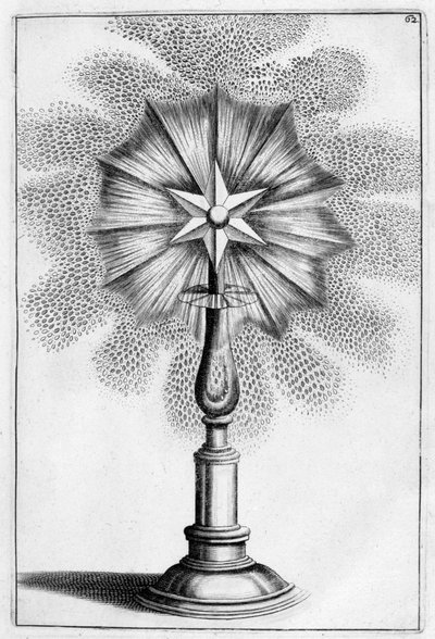 Ozdobny projekt fontanny w kształcie gwiazdy, 1664 autorstwa Georg Andreas Bockler