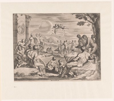 dionizyjski Bachanalia (tytuł na obiekcie) autorstwa Georg Andreas Wolfgang