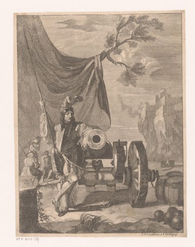 Strzelec na spluwie autorstwa Georg Andreas Wolfgang