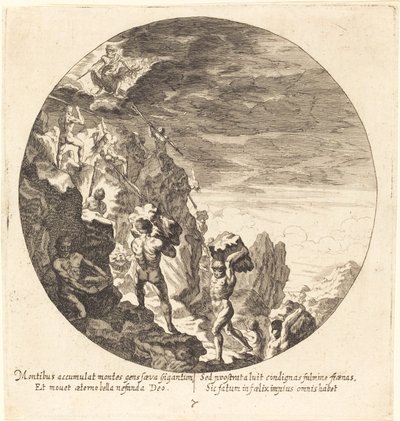 Giganci odepchnięci przez Jove autorstwa Georg Andreas Wolfgang the Elder