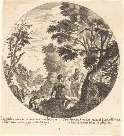 Bóg stwarzający człowieka autorstwa Georg Andreas Wolfgang the Elder