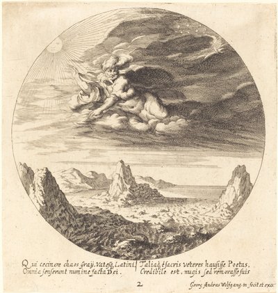 Bóg tworzy porządek z chaosu autorstwa Georg Andreas Wolfgang the Elder