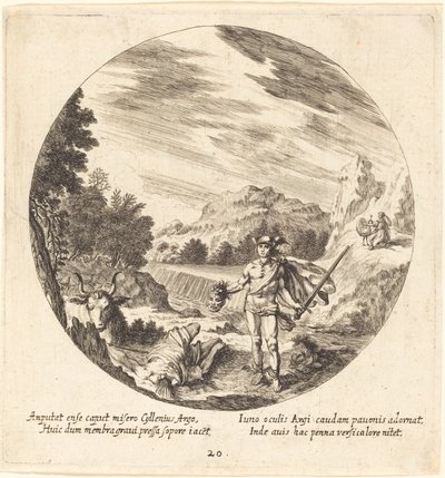 Argus zabijający Merkurego autorstwa Georg Andreas Wolfgang the Elder