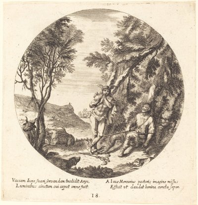 Merkury usypia Argosa autorstwa Georg Andreas Wolfgang the Elder