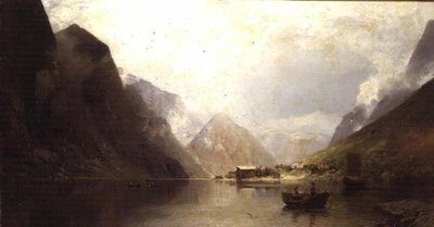 Fiord autorstwa Georg Anton Rasmussen