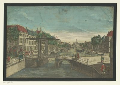 Widok na Bierkade w Hadze autorstwa Georg Balthasar Probst (possibly)