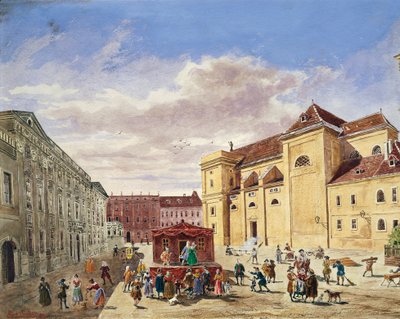 Widok na Freyung, Wiedeń autorstwa Georg Balthasar Probst