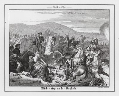 Zwycięstwo Bluchera i Prusaków nad Francuzami w bitwie pod Katzbach autorstwa Georg Bleibtreu