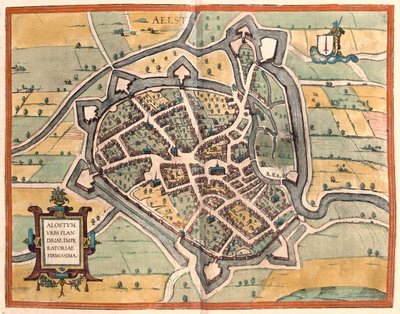 Aalst, Belgia - w "Civitates Orbis Terrarum" Georga Brauna, Kolonia 1617 r. autorstwa Georg Braun