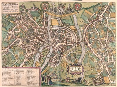 Bambergen, Niemcy - w "Civitates Orbis Terrarum" Georga Brauna, Kolonia 1617 r. autorstwa Georg Braun