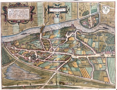 Bardowick, Niemcy - w "Civitates Orbis Terrarum" Georga Brauna, Kolonia 1617 r. autorstwa Georg Braun