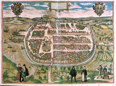 Barth na Pomorzu, Niemcy - w "Civitates Orbis Terrarum" Georga Brauna, Kolonia 1617 r. autorstwa Georg Braun