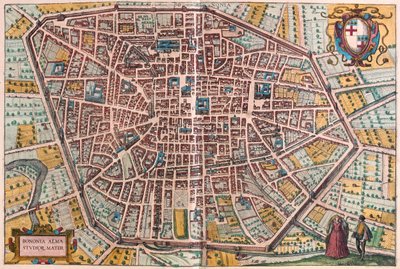 Bolonia, Włochy - w "Civitates Orbis Terrarum" Georga Brauna, Kolonia 1617 r. autorstwa Georg Braun