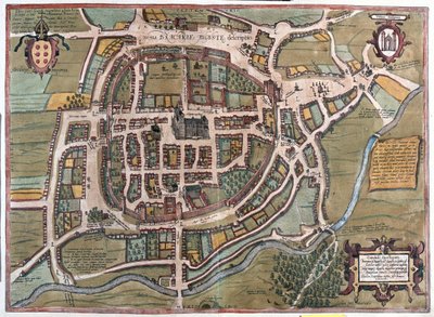 Braga, Portugalia - w "Civitates Orbis Terrarum" Georga Brauna, Kolonia 1617 r. autorstwa Georg Braun
