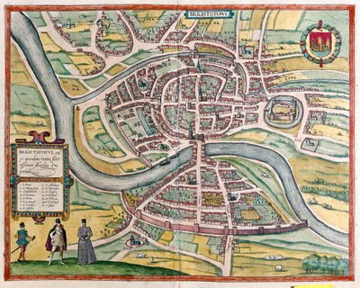 Bristol - Wielka Brytania, w "Civitates Orbis Terrarum" Georga Brauna, Kolonia 1617 r. autorstwa Georg Braun