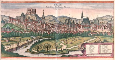 Brno (Morawy), Republika Czeska - w "Civitates Orbis Terrarum" Georga Brauna, Kolonia 1617 r. autorstwa Georg Braun