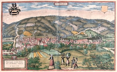 Budingen, Niemcy - w "Civitates Orbis Terrarum" Georga Brauna, Kolonia 1617 r. autorstwa Georg Braun