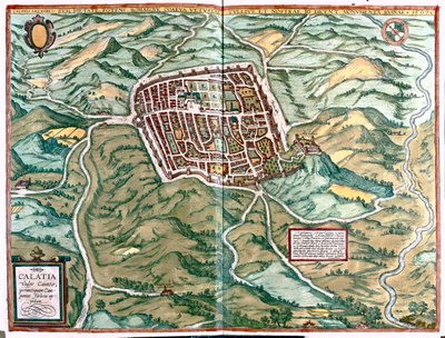 Caiazzo, Włochy - w "Civitates Orbis Terrarum" Georga Brauna, Kolonia 1617 r. autorstwa Georg Braun
